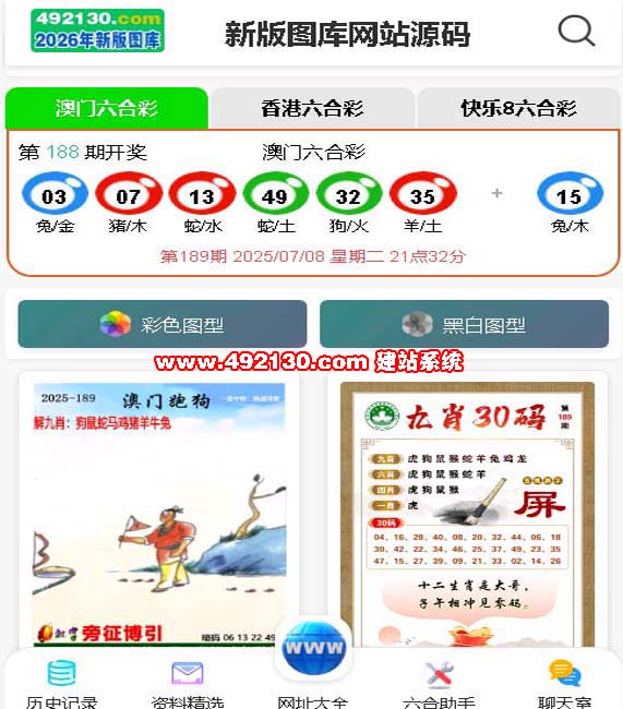 六合彩图库源码建站系统